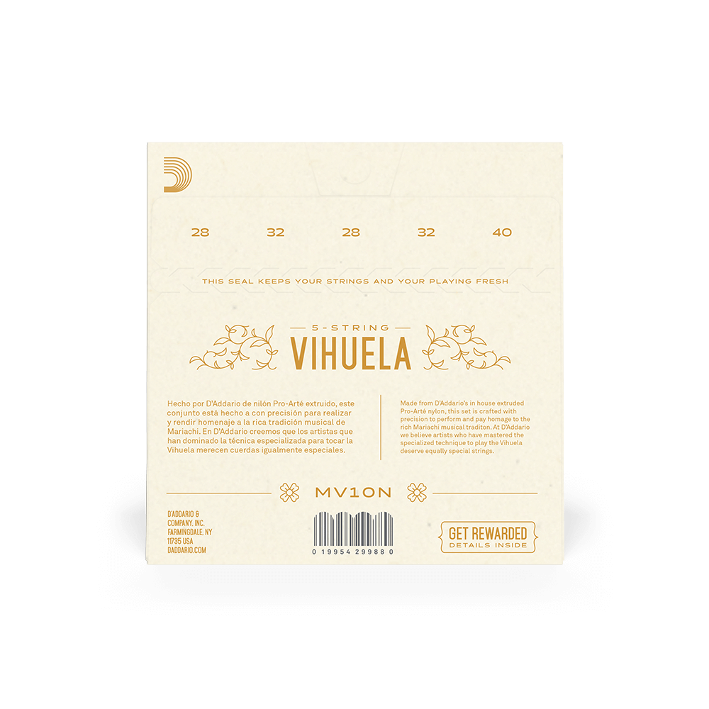 Normal Tension Vihuela Strings by D'Addarío