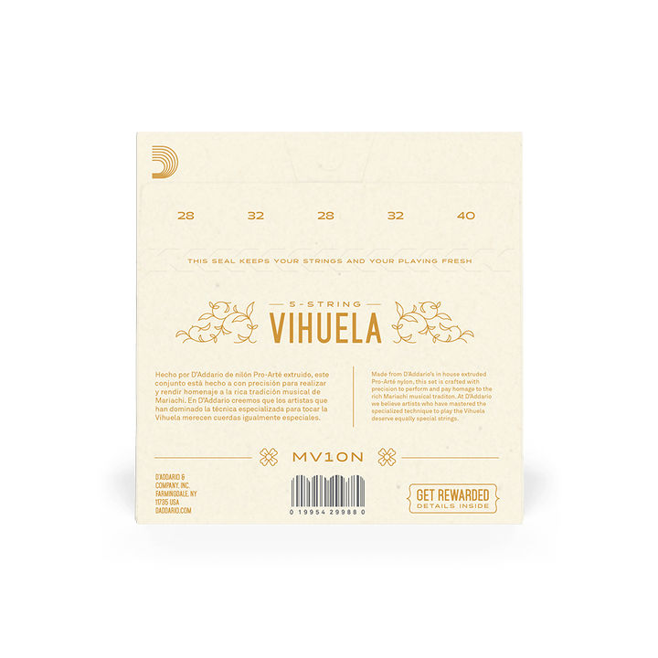 Normal Tension Vihuela Strings by D'Addarío